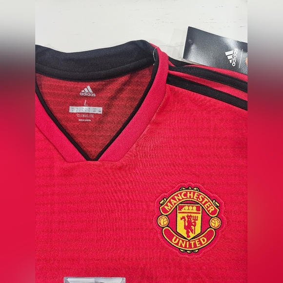adidas Other - Adidas Red and Black Manchester United Jersey Size Large. Futbol Soccer Football